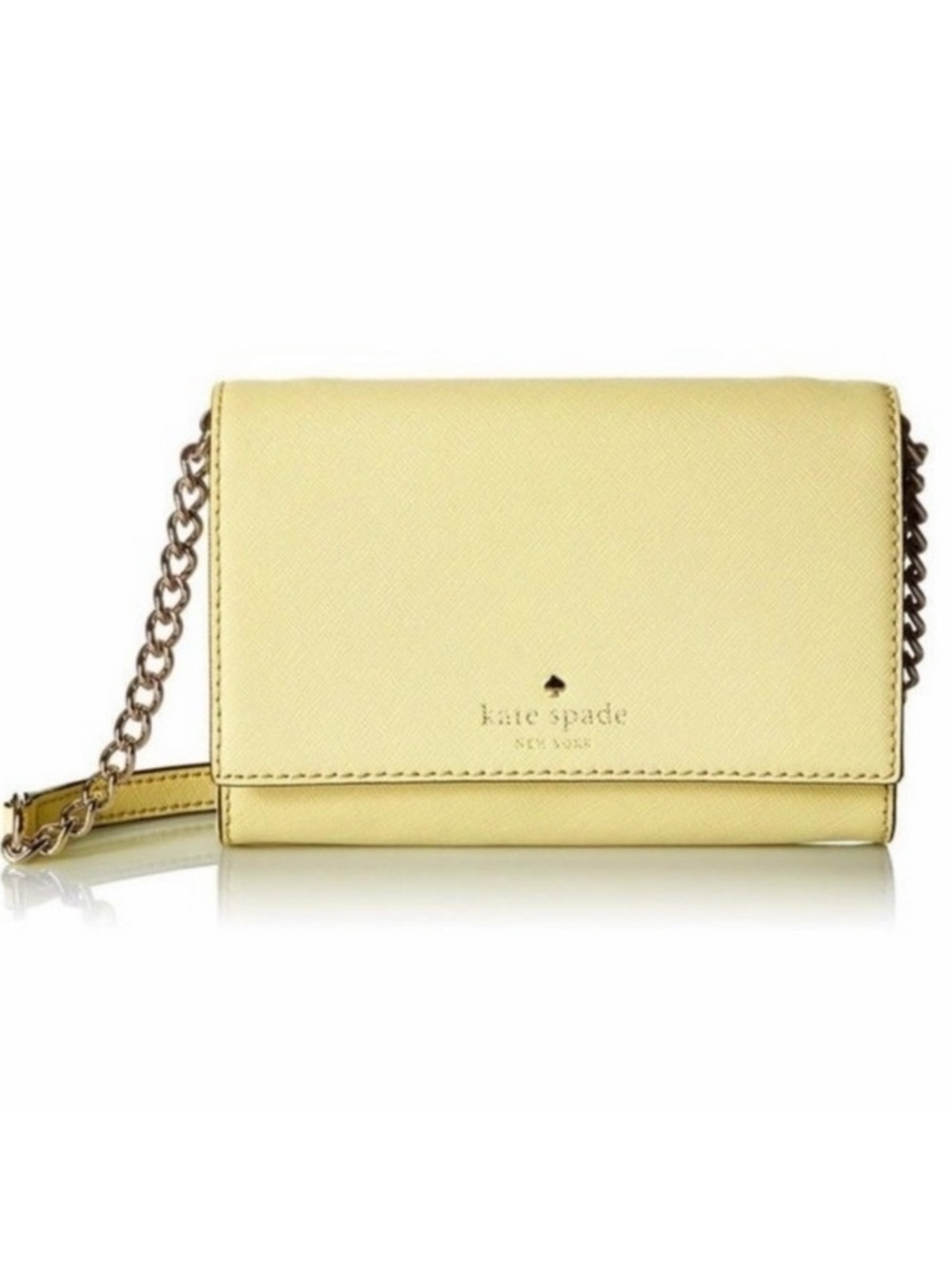 USED ONCE!LIKE BRAND NEW!KATE SPADE CAMI CEDAR STREET LEMONADE CROSSBODY CLUTCH